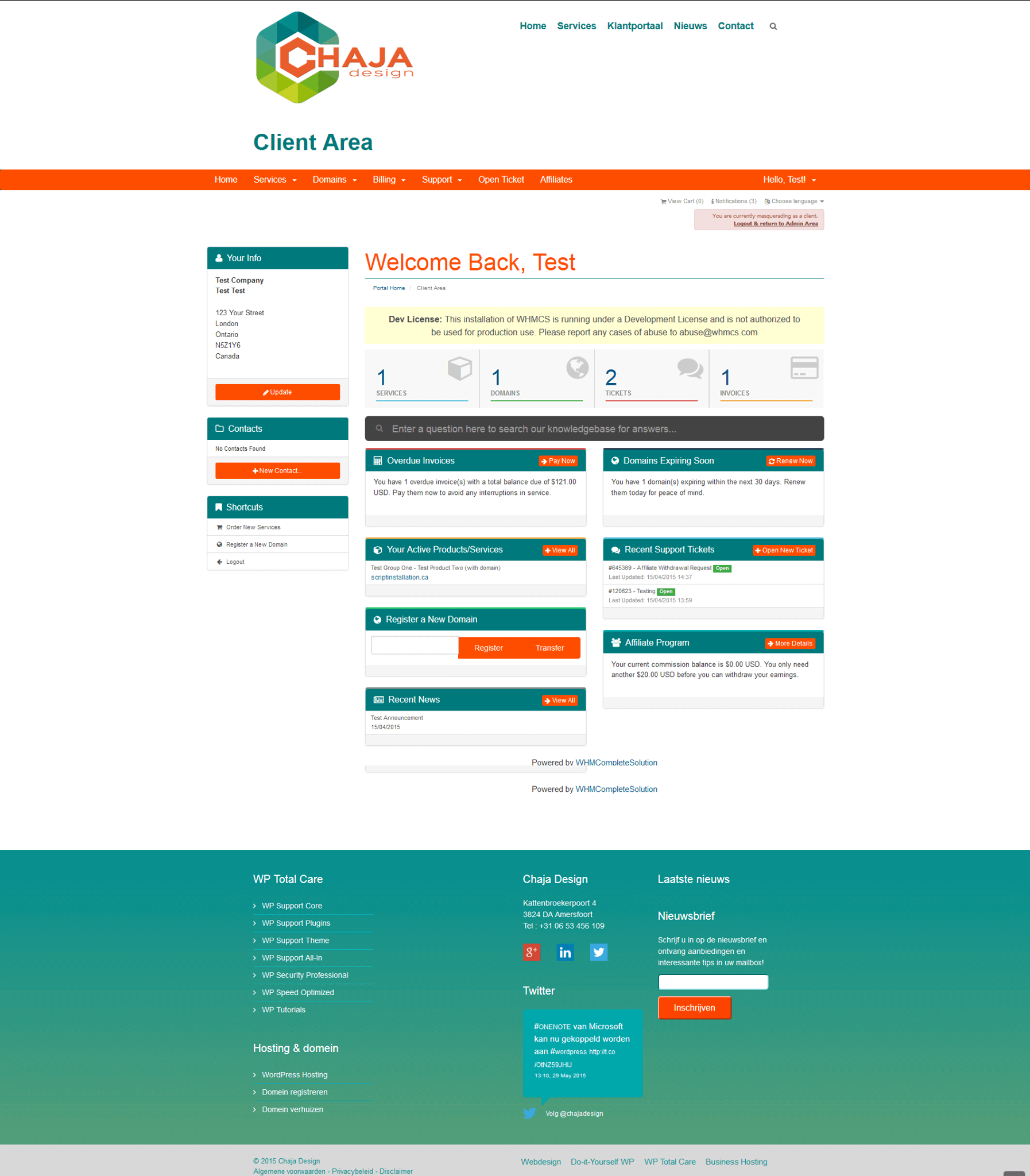 WHMCS Integration